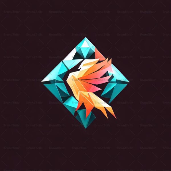Geometrischer Diamant und Phönix